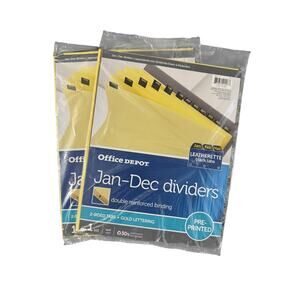 Office Depot Monthly Tab Dividers Your Year, Mastered Two Sets.